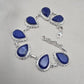 925 Sterling Silver Lapis Lazuli Bracelet Natural Blue Pear Shape Gemstone Handmade Jewelry