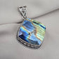 925 Sterling Silver Natural Multi Labradorite Pendant Cushion Shape Flashy Labradorite Handmade Gemstone Jewelry