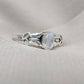Rainbow Moonstone Goddess Ring: 925 Sterling Silver, Boho Spiritual Jewelry