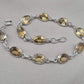 925 Sterling Silver Citrine Bracelet Yellow Gemstone Jewelry November Birthstone Gift for Her