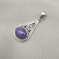 Handmade Charoite 925 Sterling Silver Pendant: Purple Gemstone Boho Necklace