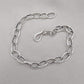 Handmade Sterling Silver Oval Link Bracelet: Minimalist Unisex Jewelry