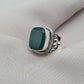 Green Onyx 925 Sterling Silver Ring May Birthstone Statement Ring Handmade Boho Jewelry