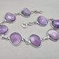 Amethyst 925 Sterling Silver Bracelet Handmade Natural Gemstone