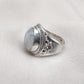Rainbow Moonstone Ring: Handmade 925 Sterling Silver Boho Statement