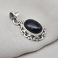 Black Onyx 925 Sterling Silver Pendant: Boho Protection Handmade Jewelry