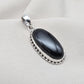 Black Onyx Pendant: 925 Sterling Silver Oval Gemstone Necklace Protection Jewelry Healing Crystal Gift