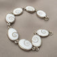 925 Silver Shiva Eye Bracelet Shell Bracelet Spiritual Protection Handmade Jewelry Gift for Her