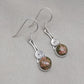 Unakite Dangle Earrings: 925 Sterling Silver, Boho Healing Stone