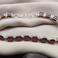 Garnet Tennis Bracelet: 925 Sterling Silver January Birthstone