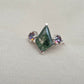 925 SOLID STERLING SILVER NATURAL MOSS AGATE GEMSTONE HANDMADE RING, MYSTIC TOPAZ BRIDAL RING ALL SIZES AVAILABLE