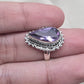 Amethyst Ring 925 Sterling Silver Natural Purple Gemstone Ring Handmade Jewelry February Birthstone