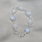 Rainbow Moonstone 925 Sterling Silver Bracelet Natural Handmade