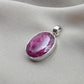 925 Sterling Silver Oval Ruby Pendant, July Birthstone Jewelry, Handmade Bezel Setting