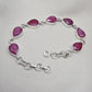 Ruby 925 Sterling Silver Bracelet Natural Handmade July Birthstone Jewelry