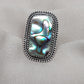 Handmade Abalone Shell 925 Sterling Silver Ring | Boho Ocean Jewelry