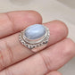 Blue Lace Agate Ring: Sterling Silver Boho Statement Ring