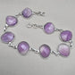 Amethyst 925 Sterling Silver Bracelet Handmade Natural Gemstone