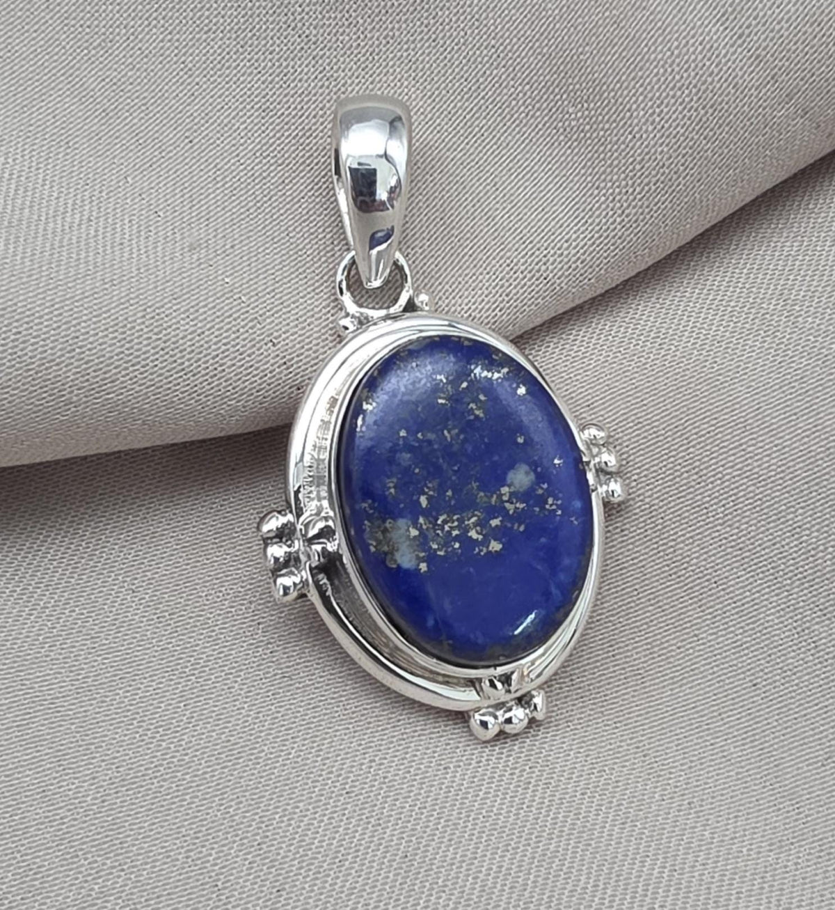 Lapis Lazuli Pendant: 925 Sterling Silver Boho Handmade Jewelry