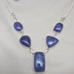 Natural Tanzanite Necklace 925 Sterling Silver Blue Gemstone Statement Jewelry Gift for Her