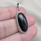 Black Onyx Pendant: 925 Sterling Silver Oval Gemstone Necklace Protection Jewelry Healing Crystal Gift