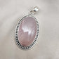 Rose Quartz Pendant Necklace: 925 Sterling Silver, Love & Healing