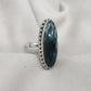Seraphinite 925 Sterling Silver Ring Handmade Boho Vintage Statement Jewelry