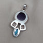 Amethyst Rose Quartz Turquoise Pendant: 925 Silver Healing Crystal Boho Necklace