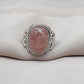 Strawberry Quartz 925 Sterling Silver Ring: Handmade Boho Gemstone Jewelry