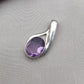 Amethyst Silver Pendant: Faceted 925 Sterling Gemstone, February Birthstone