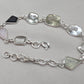 925 Sterling Silver Multi Gemstone Bracelet, Colorful Boho Link Jewelry Gift Her
