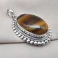 Tiger Eye Pendant | Handmade 925 Sterling Silver Necklace, Healing Stone