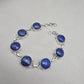 925 Sterling Silver Lapis Lazuli Bracelet Blue Gemstone Jewelry Statement Bracelet Gift for Her