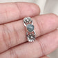 Aquamarine Heart Ring 925 Sterling Silver Floral Boho Ring