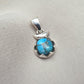 Handmade 925 Sterling Silver Turquoise Pendant: Boho Gemstone Necklace