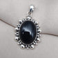 Handmade Black Onyx Sterling Silver Pendant: Protection Amulet