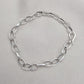 Handmade Sterling Silver Oval Link Bracelet: Minimalist Unisex Jewelry