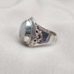 Rainbow Moonstone Ring: Handmade 925 Sterling Silver Boho Statement