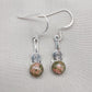 Unakite Dangle Earrings: 925 Sterling Silver, Boho Healing Stone
