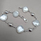 Mother of Pearl 925 Sterling Silver Bracelet Natural Shell Handmade