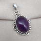 Natural Amethyst 925 Sterling Silver Pendant, February Birthstone Jewelry