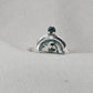 Moss Agate Ring 925 Silver Dual Stone Statement Ring Nature Gemstone