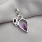 Amethyst Garnet Pendant: Teardrop Sterling Silver Gemstone Jewelry