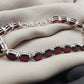 Garnet Tennis Bracelet: 925 Sterling Silver January Birthstone