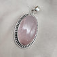 Rose Quartz Pendant Necklace: 925 Sterling Silver, Love & Healing