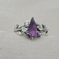 925 SOLID STERLING SILVER NATURAL AMETHYST GEMSTONE HANDMADE RING, BRIDAL RING ALL SIZES AVAILABLE