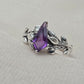 925 SOLID STERLING SILVER NATURAL AMETHYST GEMSTONE HANDMADE RING, BRIDAL RING ALL SIZES AVAILABLE