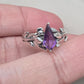 925 SOLID STERLING SILVER NATURAL AMETHYST GEMSTONE HANDMADE RING, BRIDAL RING ALL SIZES AVAILABLE