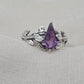 925 SOLID STERLING SILVER NATURAL AMETHYST GEMSTONE HANDMADE RING, BRIDAL RING ALL SIZES AVAILABLE