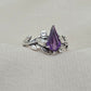 925 SOLID STERLING SILVER NATURAL AMETHYST GEMSTONE HANDMADE RING, BRIDAL RING ALL SIZES AVAILABLE